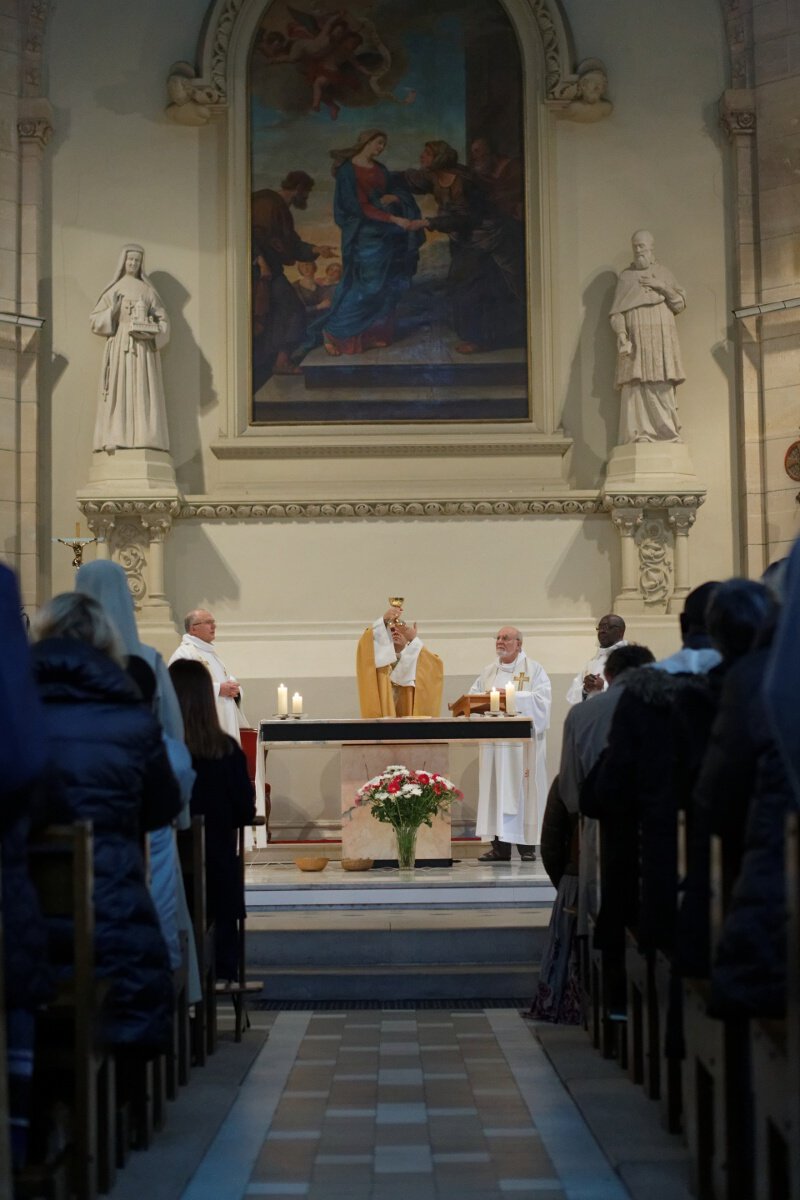 Messe à la chapelle de la Visitation. © Yannick Boschat / Diocèse de Paris.