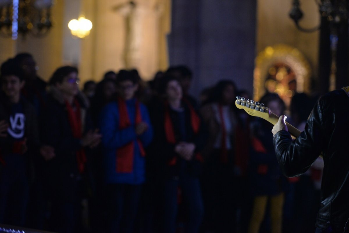 Rassemblement des jeunes confirmés en 2018. © Marie-Christine Bertin / Diocèse de Paris.